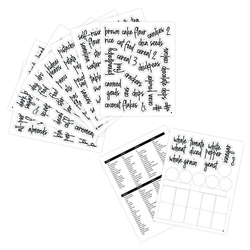 Pantry Labels 168 Pantry Storage Stickers Waterproof and Oilproof Food Label Stickers