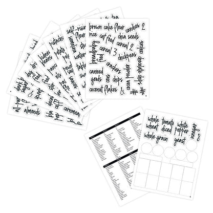 Pantry Labels 168 Pantry Storage Stickers Waterproof and Oilproof Food Label Stickers