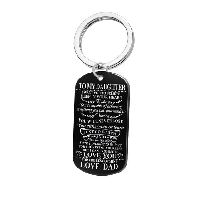 Necklaces Dog Tags Dad\mom To Son\daugthter Pendant Personalized Necklace Metal Military Dog Tag Engraving Steel Gift