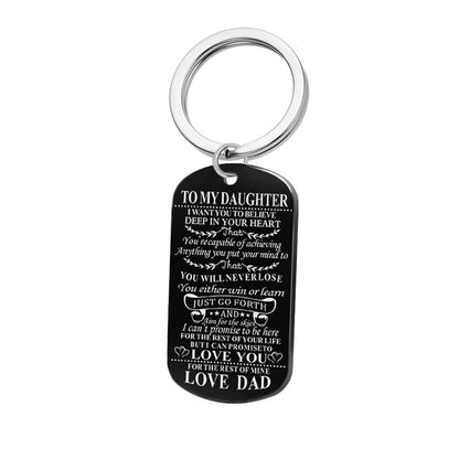 Necklaces Dog Tags Dad\mom To Son\daugthter Pendant Personalized Necklace Metal Military Dog Tag Engraving Steel Gift
