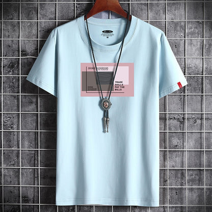 Fitness Black O Neck Man T-shirt For Male Oversized S-6XL New Men T-shirts Anime Newest T Shirt for Men Clothing Goth Punk