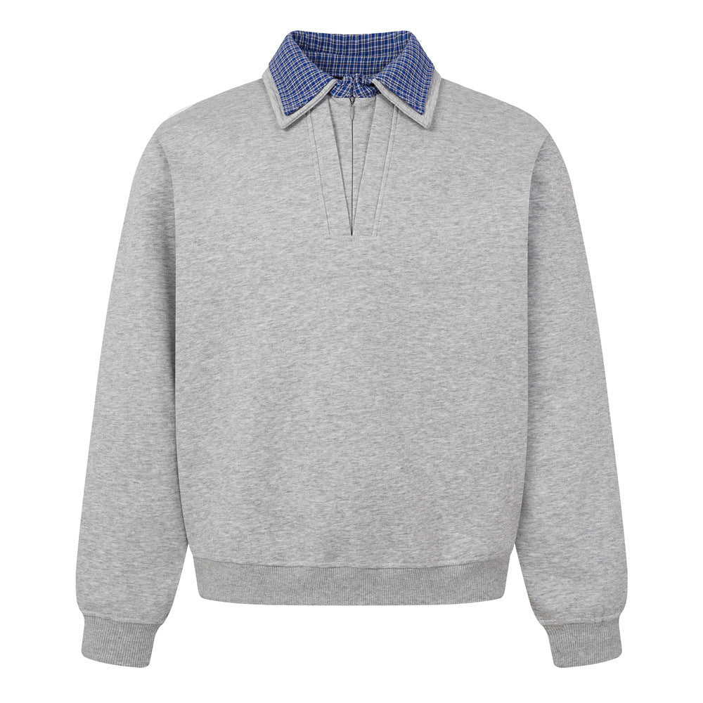 Fake Two Collar Hoodies for Men