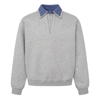 Fake Two Collar Hoodies for Men