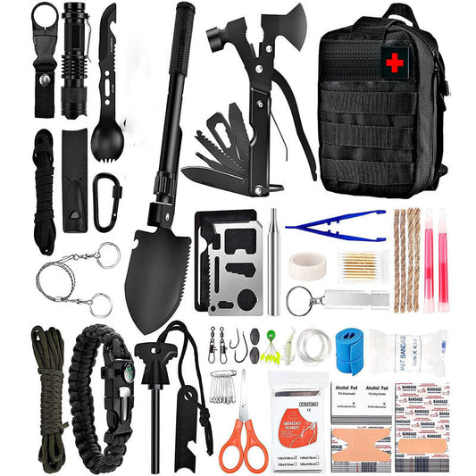 Outdoor First Aid & Survival Kit – Emergency Trauma Bag for Camping & Hiking