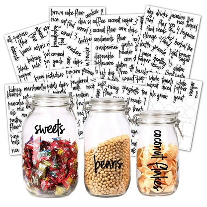 Pantry Labels 168 Pantry Storage Stickers Waterproof and Oilproof Food Label Stickers
