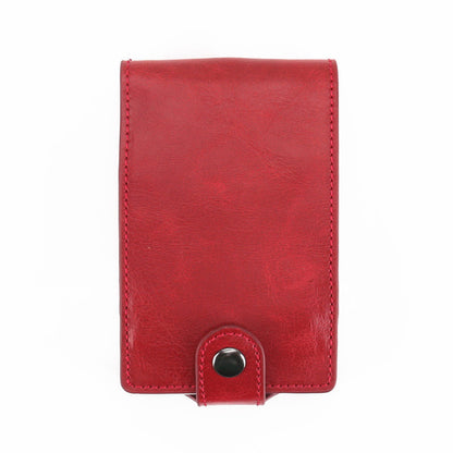 New RFID Blocking Men Women Leather Wallets Card Case Automatic Pull Down ID Credit Card Holder Pop UP Cardholder