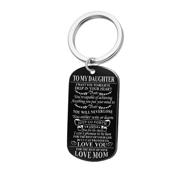 Necklaces Dog Tags Dad\mom To Son\daugthter Pendant Personalized Necklace Metal Military Dog Tag Engraving Steel Gift