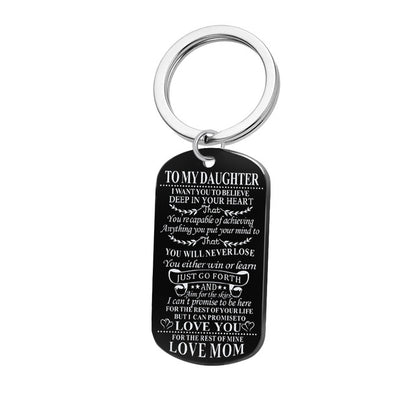Necklaces Dog Tags Dad\mom To Son\daugthter Pendant Personalized Necklace Metal Military Dog Tag Engraving Steel Gift