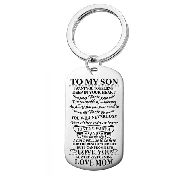 Necklaces Dog Tags Dad\mom To Son\daugthter Pendant Personalized Necklace Metal Military Dog Tag Engraving Steel Gift