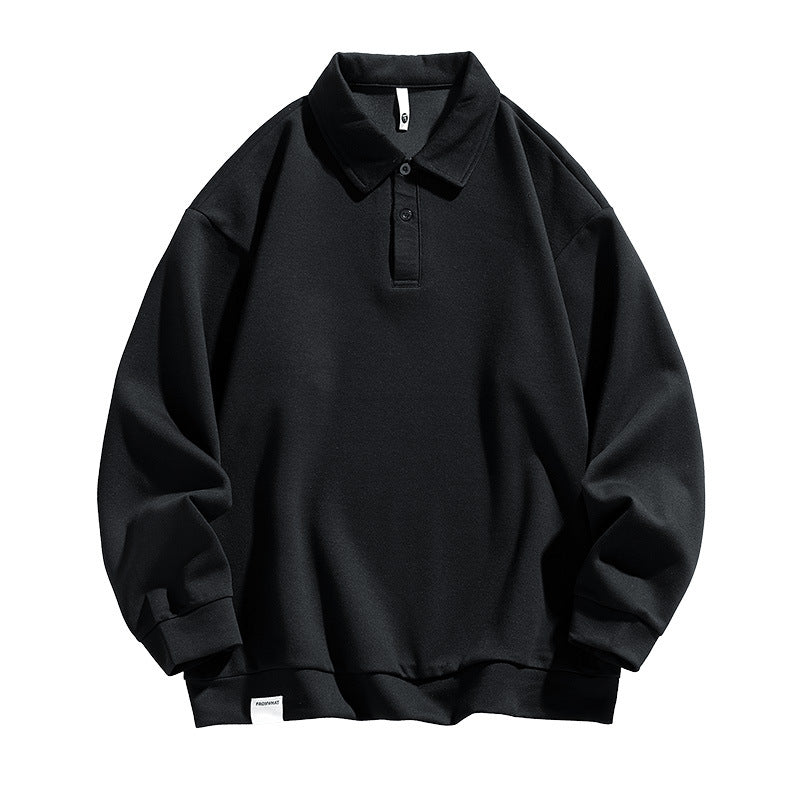 Long sleeved polo shirts for men and women in spring and autumn