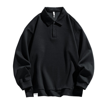 Long sleeved polo shirts for men and women in spring and autumn