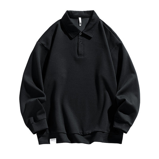 Long sleeved polo shirts for men and women in spring and autumn