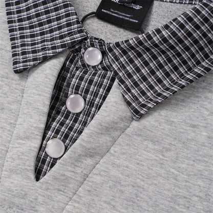Fake Two Collar Hoodies for Men