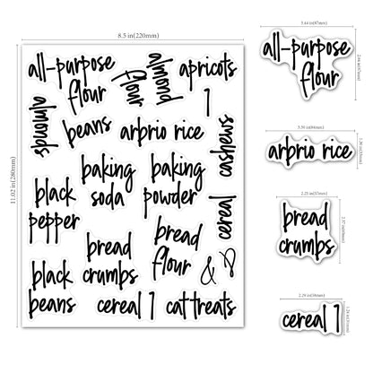 Pantry Labels 168 Pantry Storage Stickers Waterproof and Oilproof Food Label Stickers