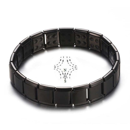 New Stainless Steel Black Germanium Magnetic Chain Link Bracelet for Women Men Health Care Energy Jewelry Snoring Bracelet