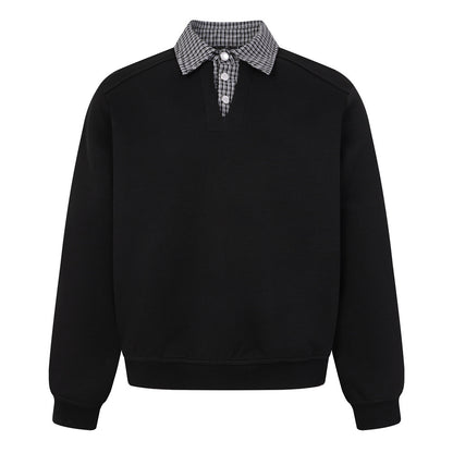 Fake Two Collar Hoodies for Men