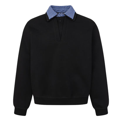 Fake Two Collar Hoodies for Men