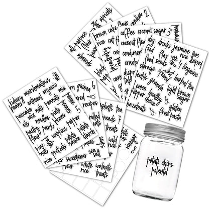 Pantry Labels 168 Pantry Storage Stickers Waterproof and Oilproof Food Label Stickers