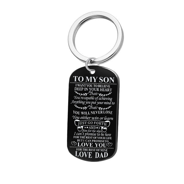 Necklaces Dog Tags Dad\mom To Son\daugthter Pendant Personalized Necklace Metal Military Dog Tag Engraving Steel Gift