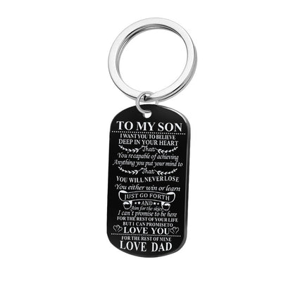 Necklaces Dog Tags Dad\mom To Son\daugthter Pendant Personalized Necklace Metal Military Dog Tag Engraving Steel Gift